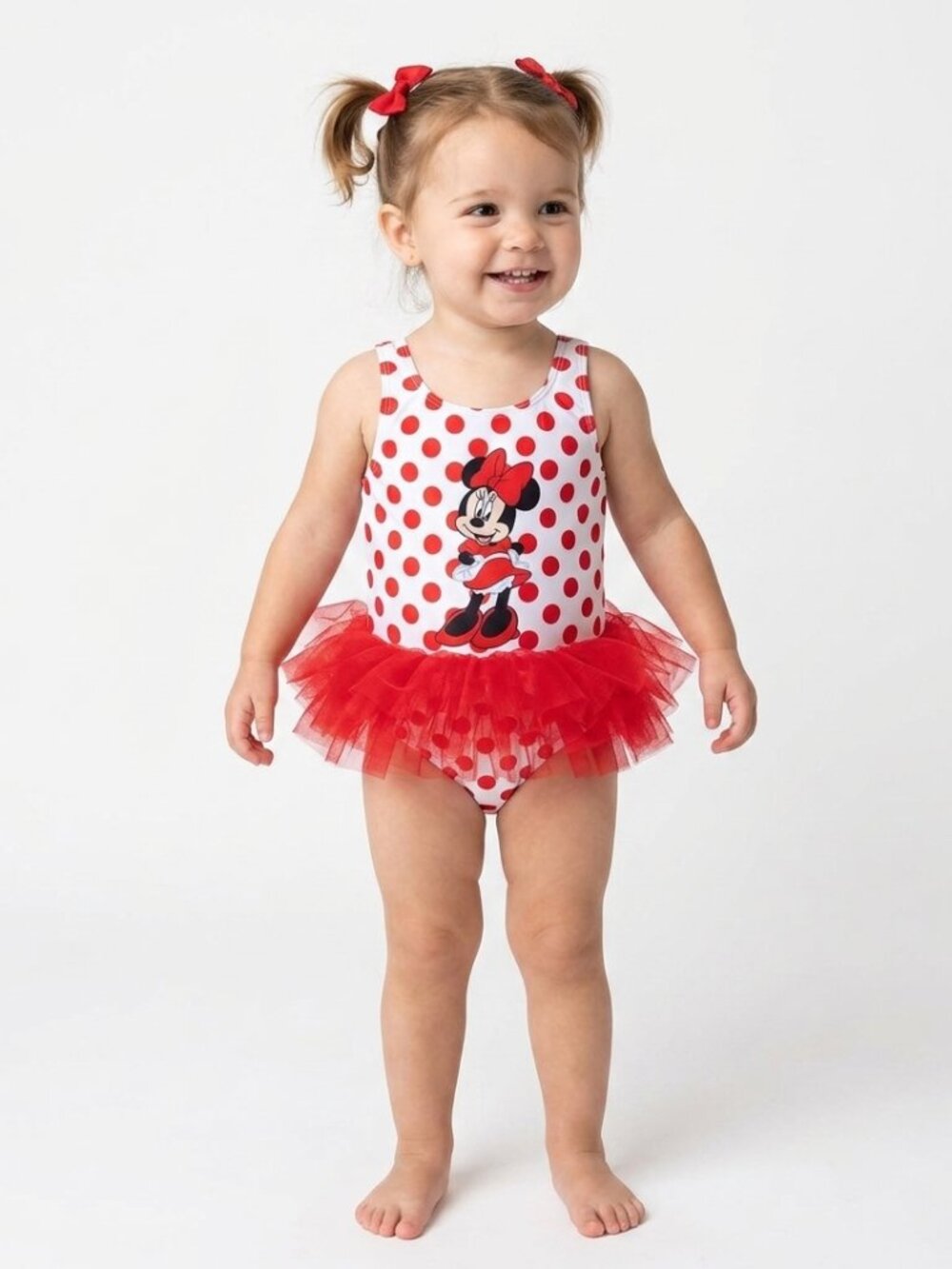 Minnie Mouse Toddler Girls Girl's Red Polka Dot Swimsuit NWT Size 2T